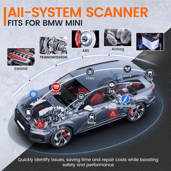 NOT FOR SALE ANCEL BM500 Battery Registration All System Scanner BMW Mini OBD2 - Picture 10 of 11